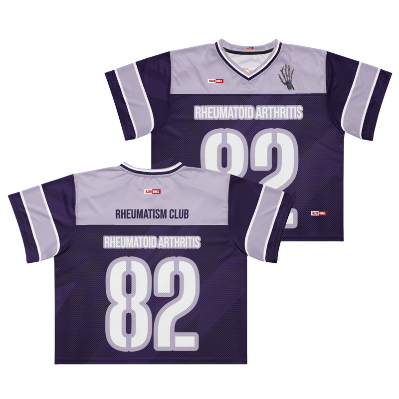 Play Through Pain Rheumatoid Arthritis Football Jersey – ILLTOCHILL Athletic Resilience Wear