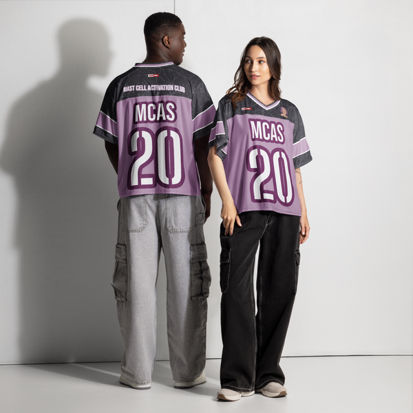 ILLTOCHILL MCAS awareness Mast cell activation syndrome Boxy football jersey