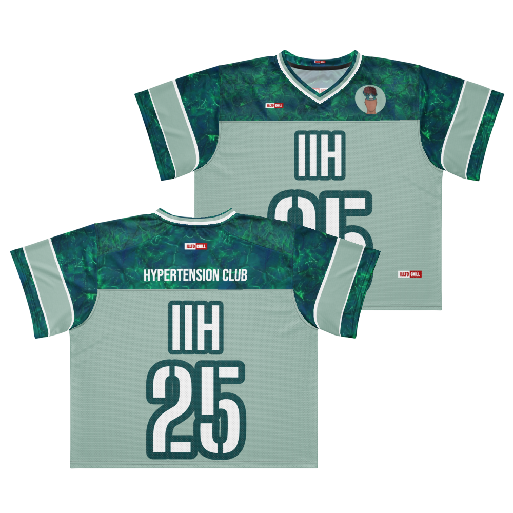 ILLTOCHILL IIH awareness Idiopathic Intracranial Hypertension support Boxy football jersey