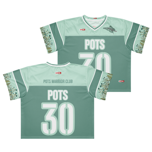 ILLTOCHILL POTS awareness Boxy football jersey