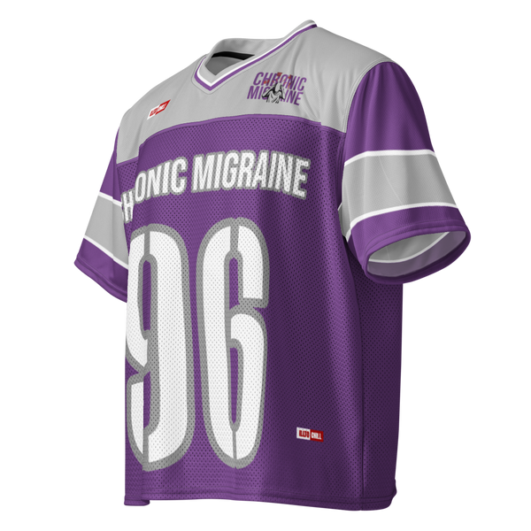ILLTOCHILL Chronic Migraine awareness and support Boxy football jersey