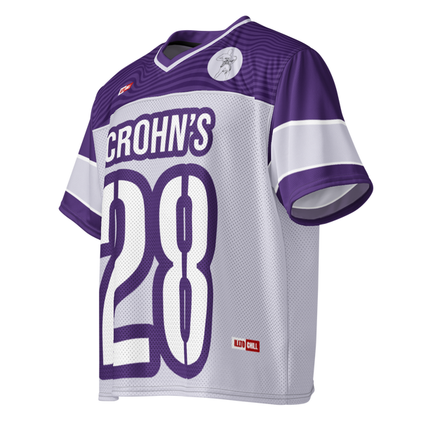 ILLTOCHILL Crohn's disease awareness and support Boxy football jersey
