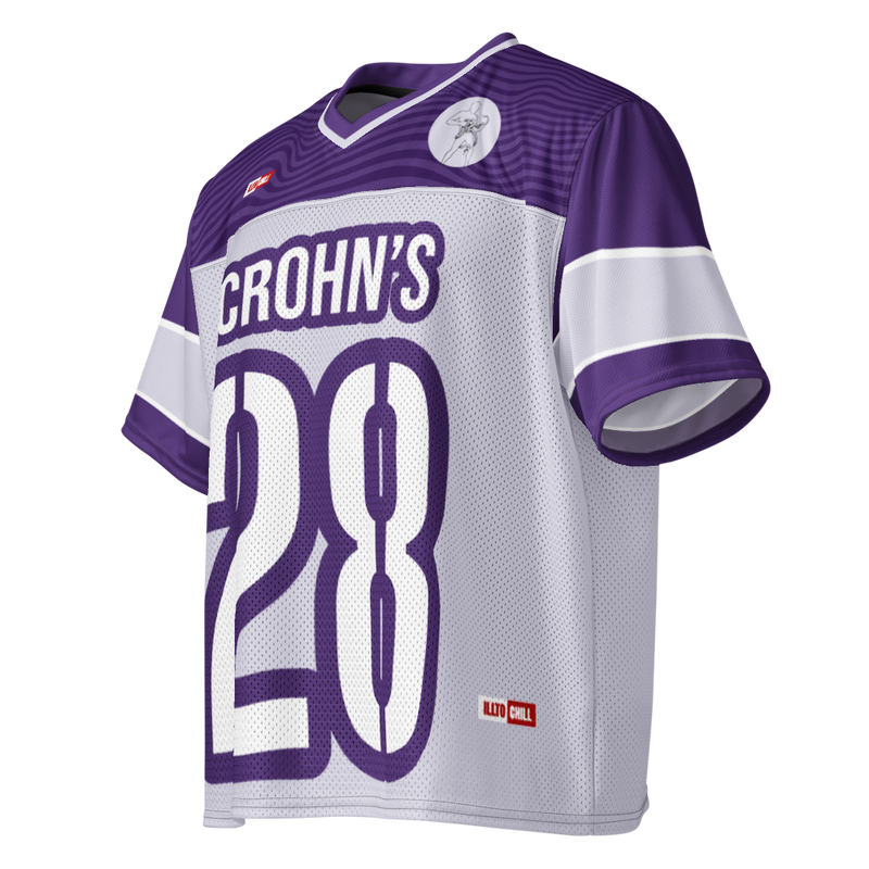 Play Through Pain Crohn’s Football Jersey – ILLTOCHILL Athletic Edge
