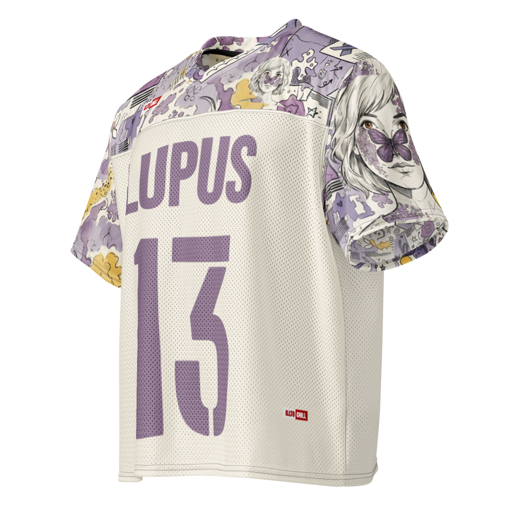 ILLTOCHILL lupus disorder Boxy football jersey