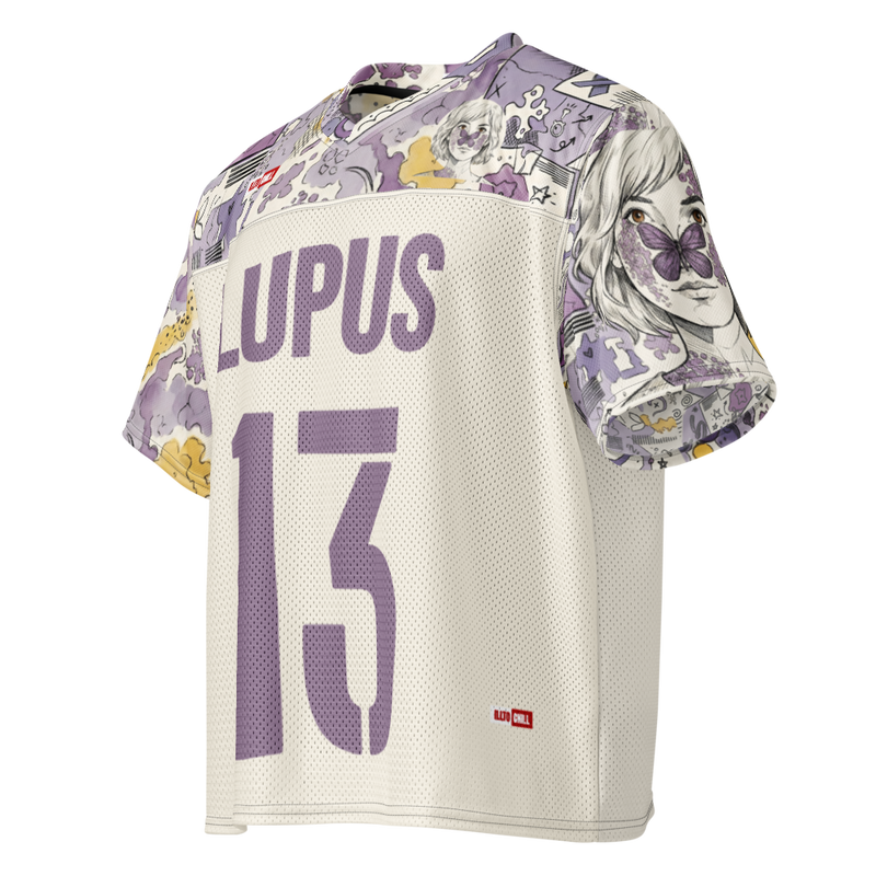 ILLTOCHILL lupus disorder Boxy football jersey