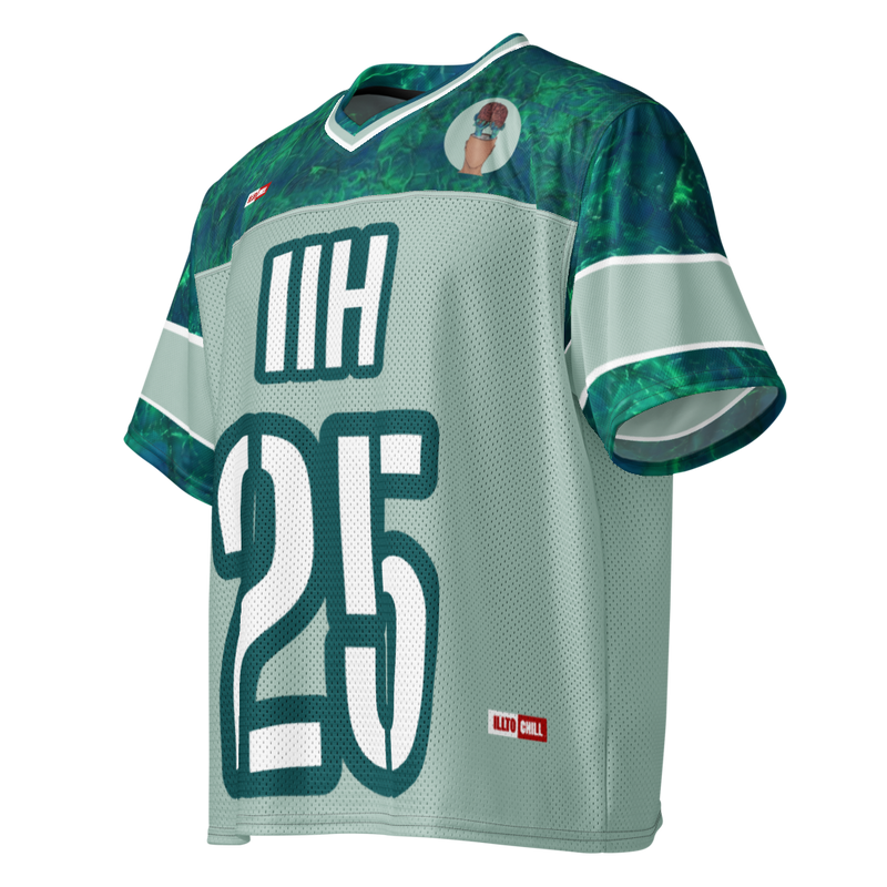 ILLTOCHILL IIH awareness Idiopathic Intracranial Hypertension support Boxy football jersey