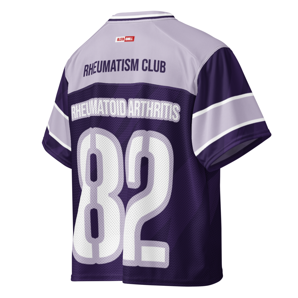 Play Through Pain Rheumatoid Arthritis Football Jersey – ILLTOCHILL Athletic Resilience Wear