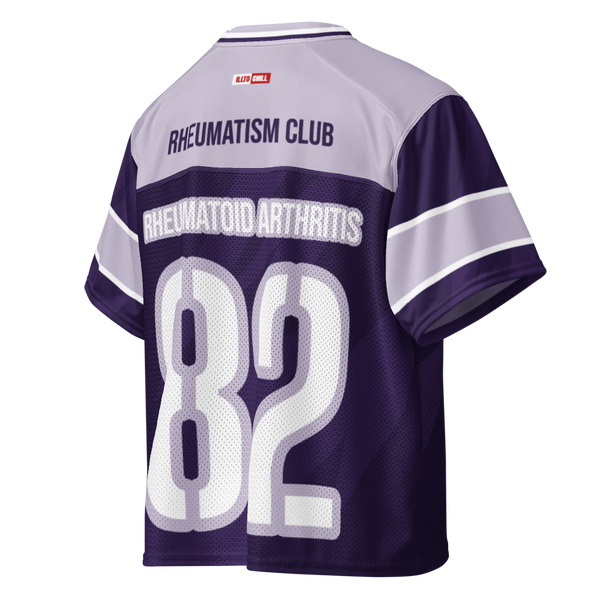 ILLTOCHILL RA awareness Rheumatoid Arthritis support Boxy football jersey