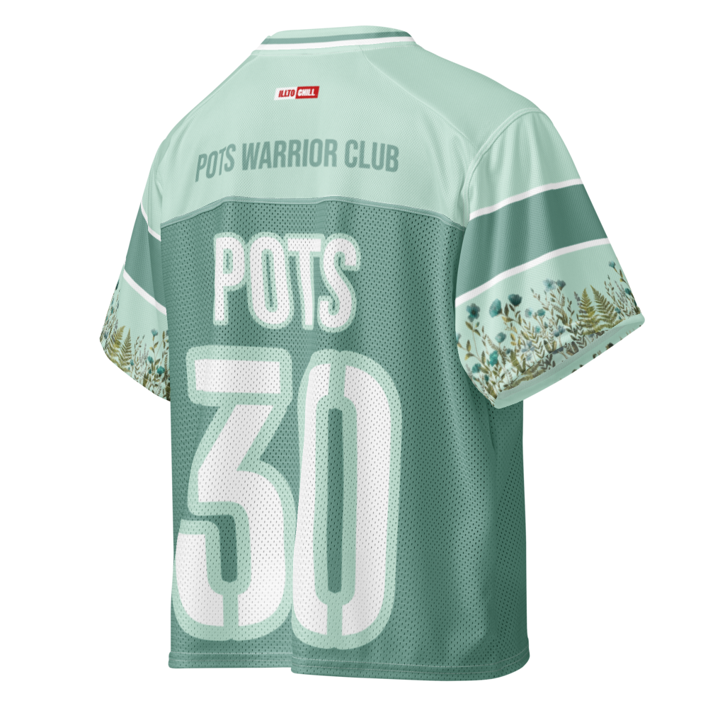 ILLTOCHILL POTS awareness Boxy football jersey