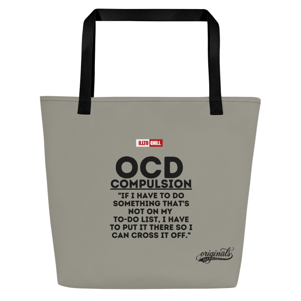 OCD All-Over Print Large Tote Bag