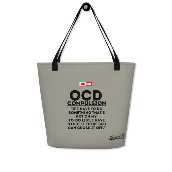 OCD All-Over Print Large Tote Bag