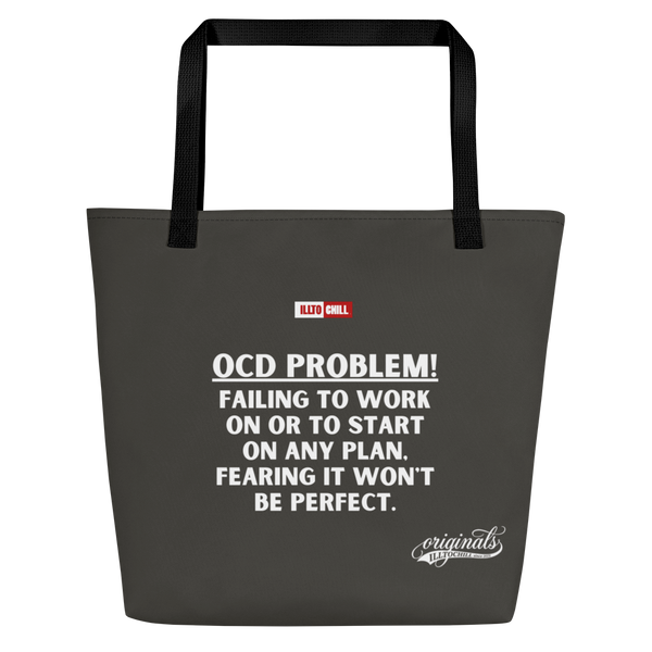 OCD All-Over Print Large Tote Bag