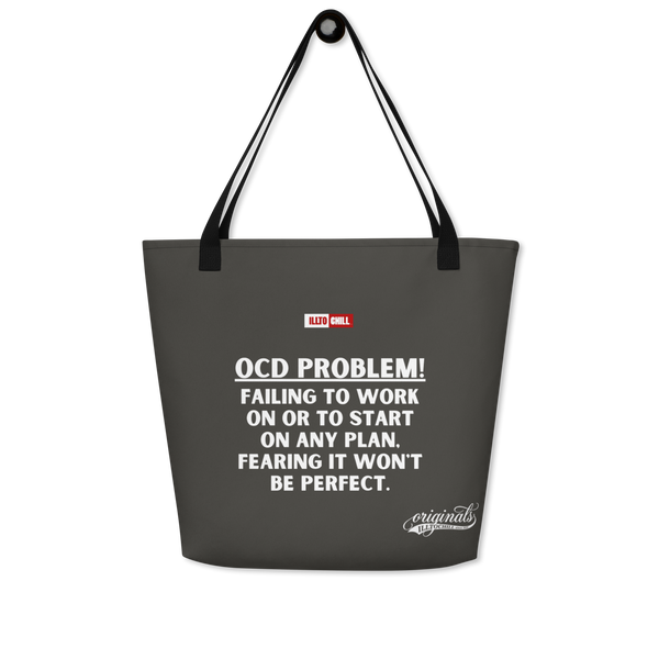 OCD All-Over Print Large Tote Bag