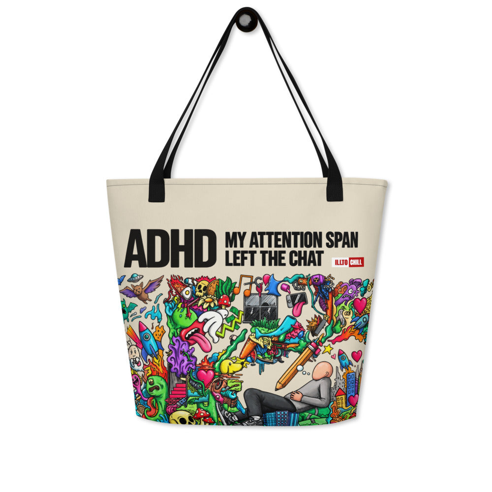 illtochill-adhd-awareness-attention-deficit-hyperactivity-disorder-gift-tote-bag