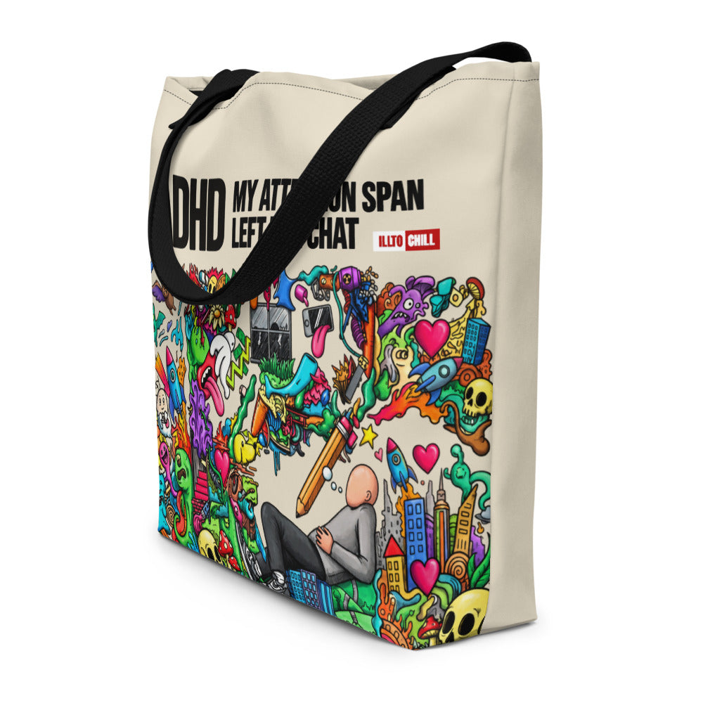 illtochill-adhd-awareness-attention-deficit-hyperactivity-disorder-gift-tote-bag