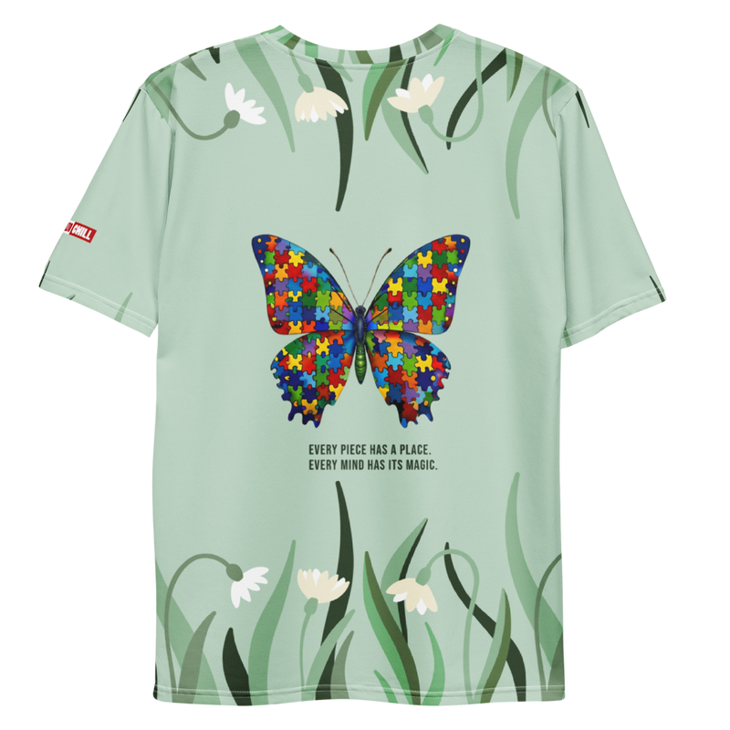 Autism Identity All-Over Print T-Shirt – Statement Apparel for Acceptance ILLTOCHILL - ILLTOCHILL autism awareness merchandise