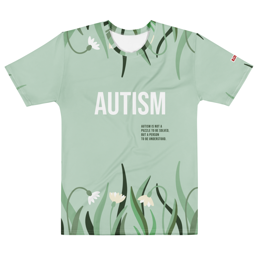 Autism Identity All-Over Print T-Shirt – Statement Apparel for Acceptance ILLTOCHILL - ILLTOCHILL autism awareness merchandise