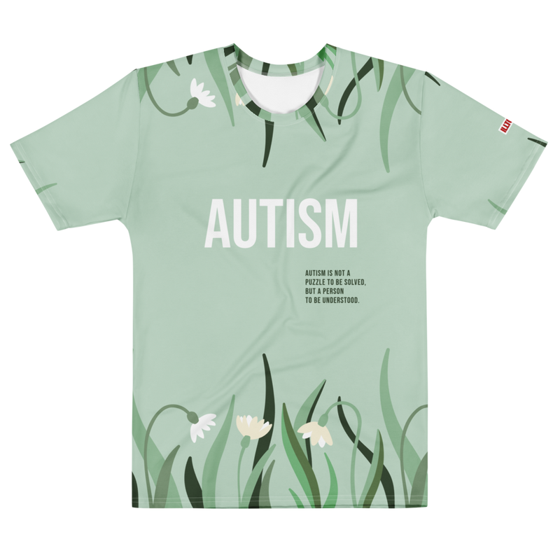 Autism Identity All-Over Print T-Shirt – Statement Apparel for Acceptance ILLTOCHILL - ILLTOCHILL autism awareness merchandise