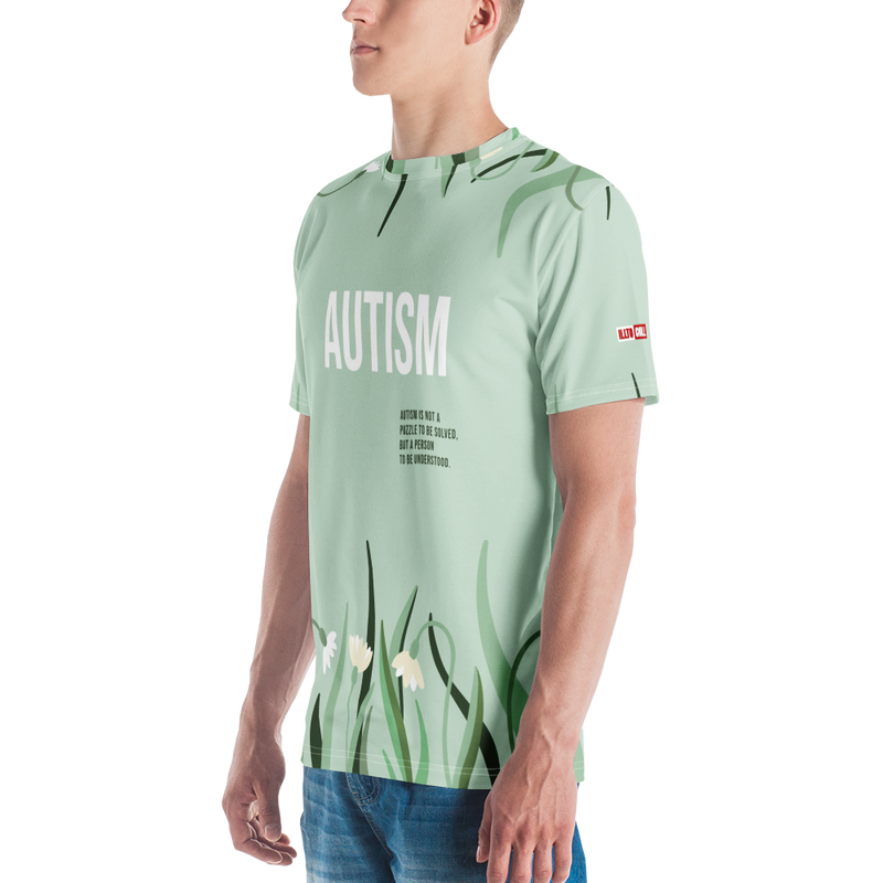 Autism Identity All-Over Print T-Shirt – Statement Apparel for Acceptance ILLTOCHILL - ILLTOCHILL autism awareness merchandise