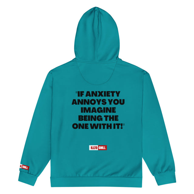 Anxious and Fully Zipped Unisex Zip Hoodie for the Anxiety Community | ILLTOCHILL