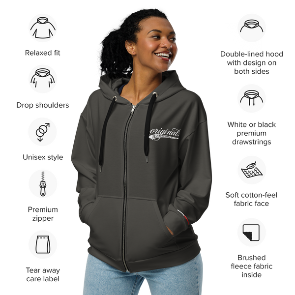 OCD Unisex zip hoodie