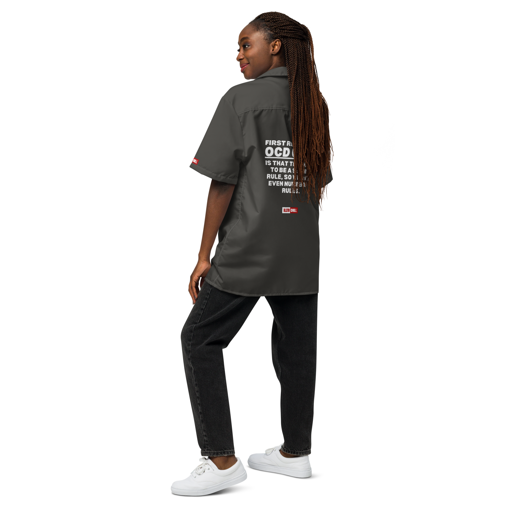 OCD Showing Up Loud: Unisex Button Shirt for the OCD Community | ILLTOCHILL