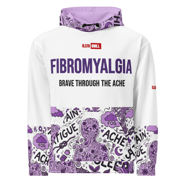 ILLTOCHILL Fibromyalgia awareness fibro gift cotton hoodie