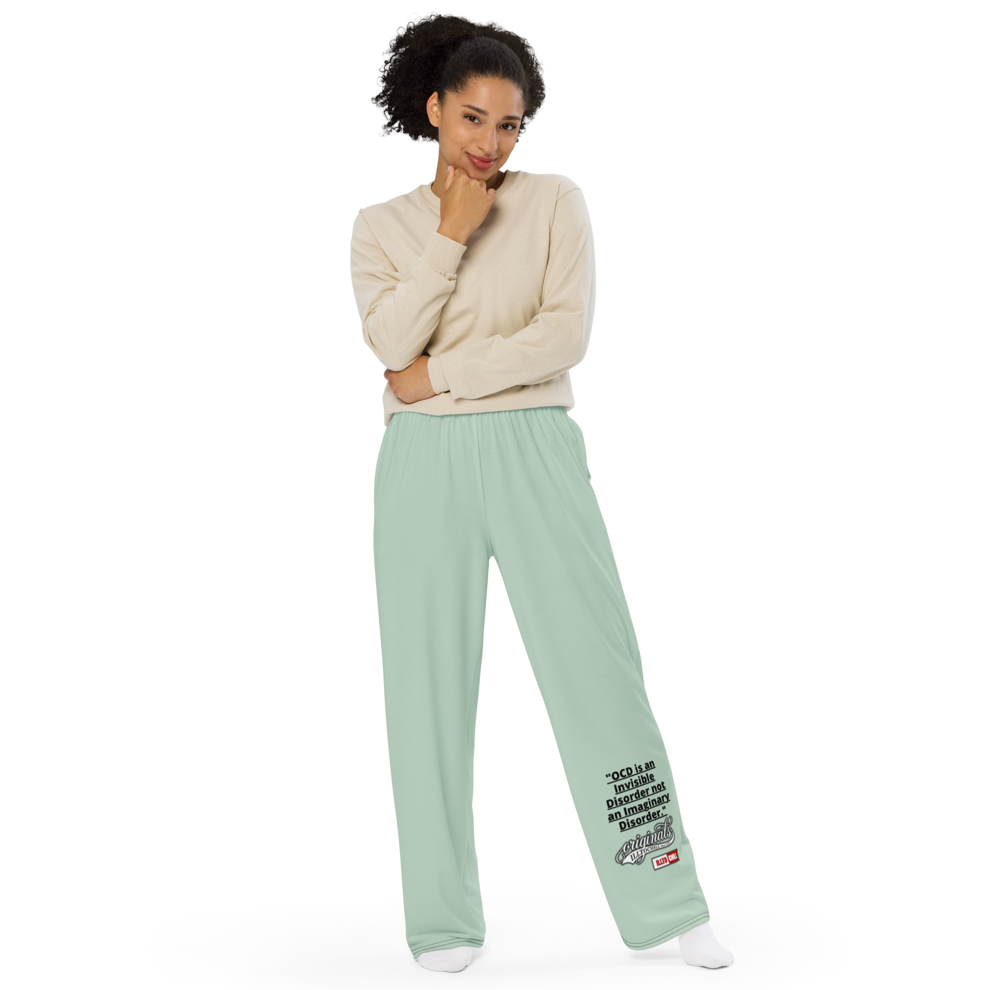 OCD and Dressed for It: All Over Print Unisex Wide Leg Pants for Every Intrusive Thinker | ILLTOCHILL