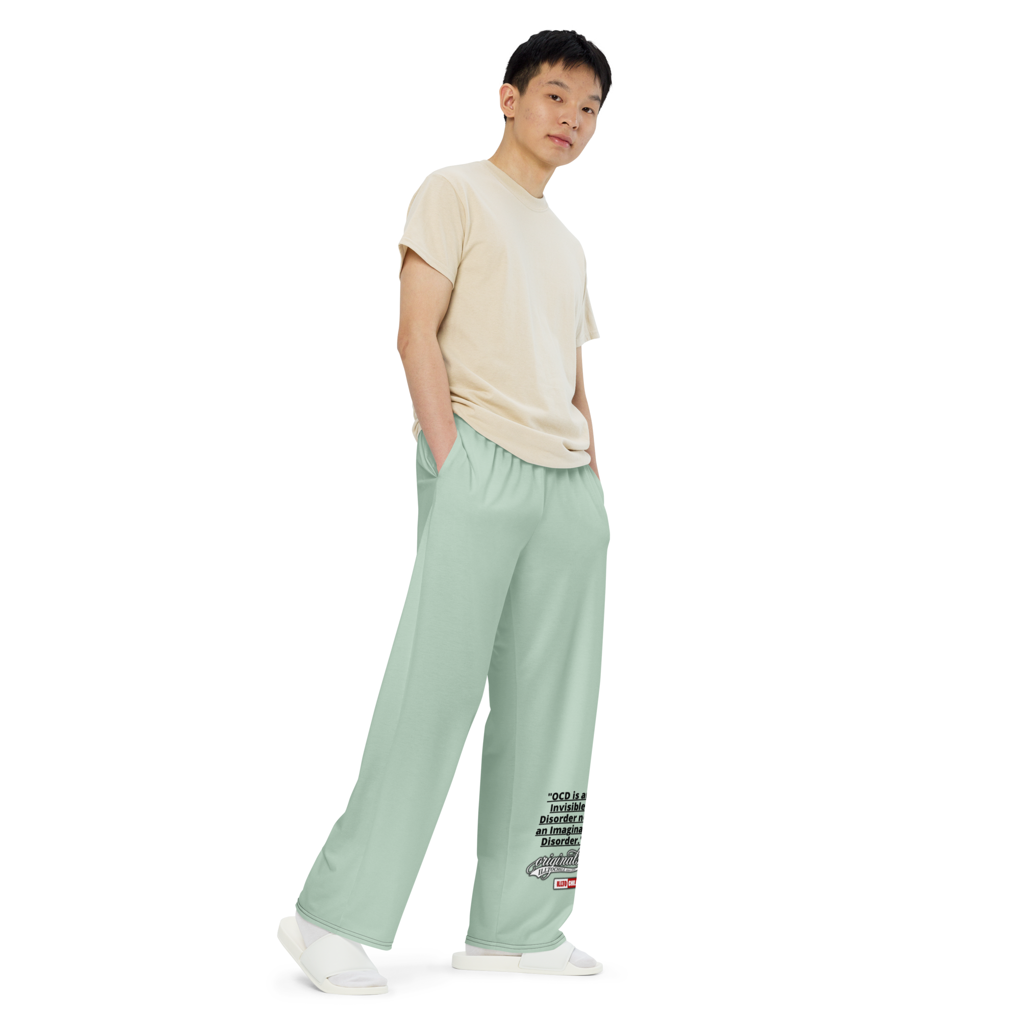OCD and Dressed for It: All Over Print Unisex Wide Leg Pants for Every Intrusive Thinker | ILLTOCHILL