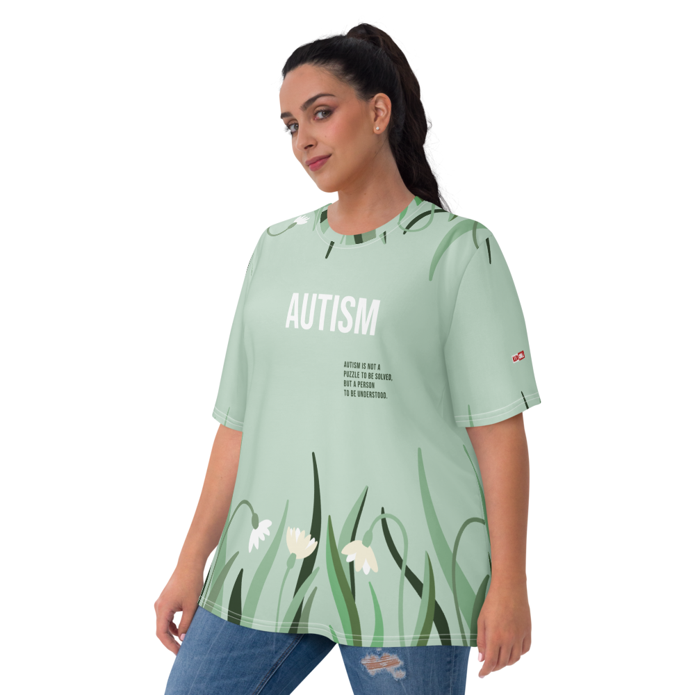 Autism Identity All-Over Print T-Shirt – Statement Apparel for Acceptance ILLTOCHILL - ILLTOCHILL autism awareness merchandise