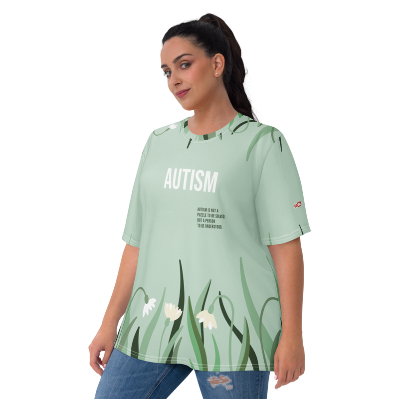 Autism Identity All-Over Print T-Shirt – Statement Apparel for Acceptance ILLTOCHILL - ILLTOCHILL autism awareness merchandise