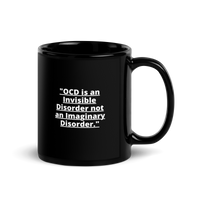 OCD and Caffeinated: Black Glossy Mug for Every Intrusive Thinker | ILLTOCHILL