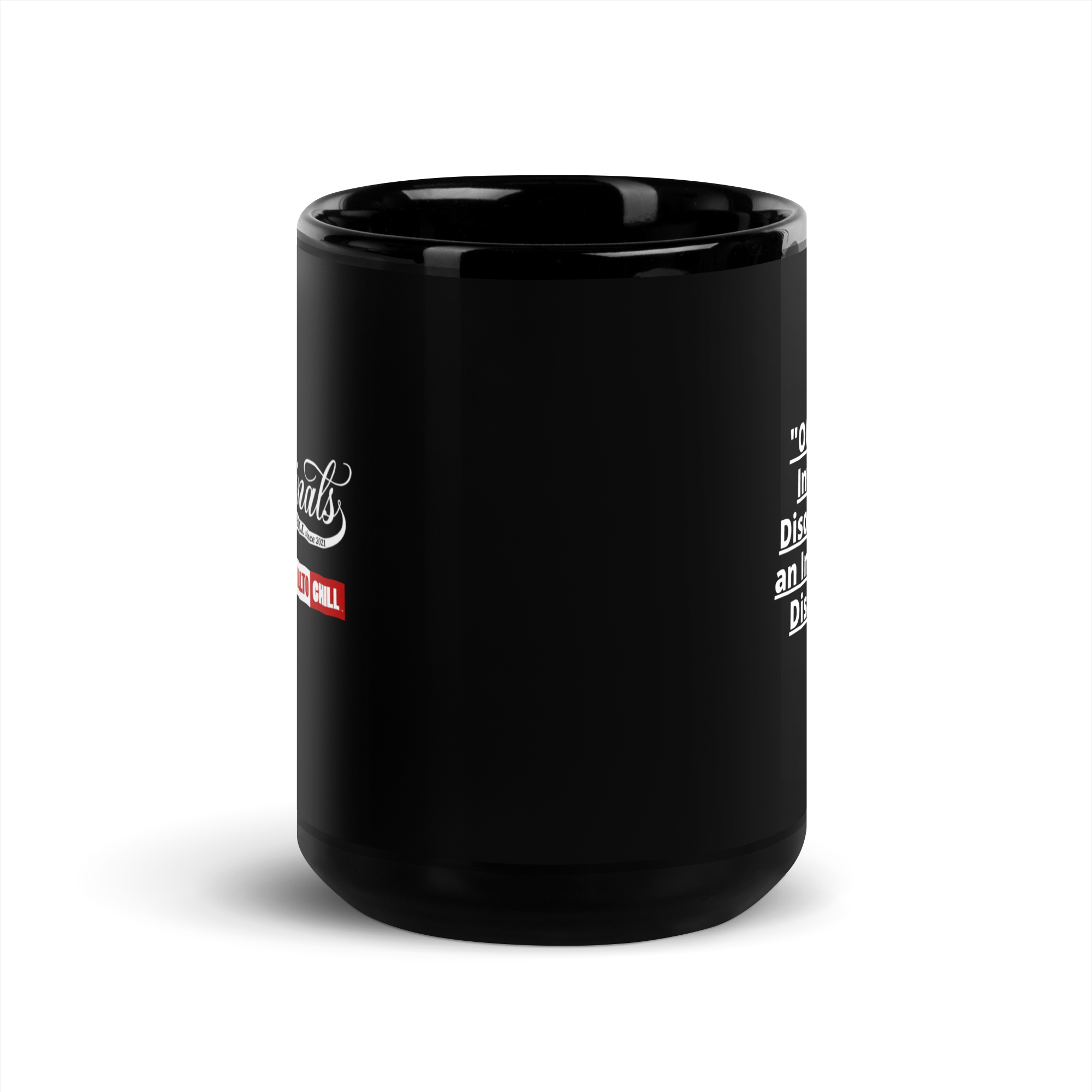 OCD and Caffeinated: Black Glossy Mug for Every Intrusive Thinker | ILLTOCHILL