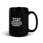 OCD and Caffeinated: Black Glossy Mug for Every Intrusive Thinker | ILLTOCHILL