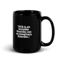 OCD and Caffeinated: Black Glossy Mug for Every Intrusive Thinker | ILLTOCHILL