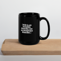 OCD and Caffeinated: Black Glossy Mug for Every Intrusive Thinker | ILLTOCHILL