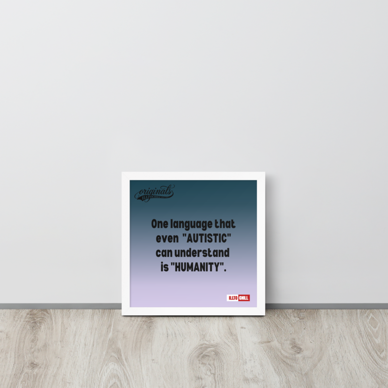 Autistic Acceptance Framed Poster — Wired Different | ILLTOCHILL
