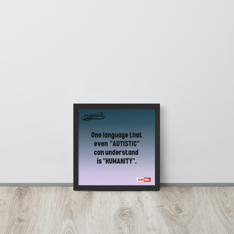 Autistic Acceptance Framed Poster — Wired Different | ILLTOCHILL