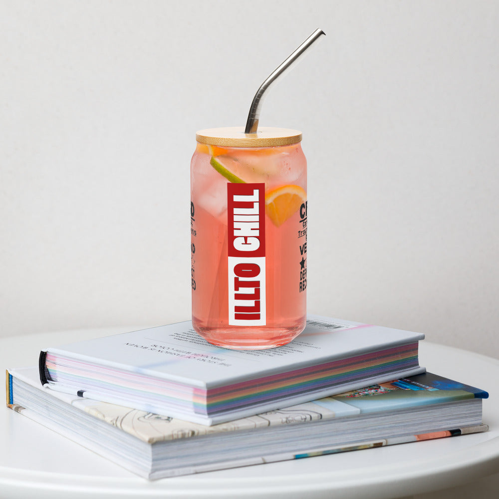 ILLTOCHILL CPTSD Review Complex post traumatic stress disorder sarcastic gift Can-Shaped Glass.