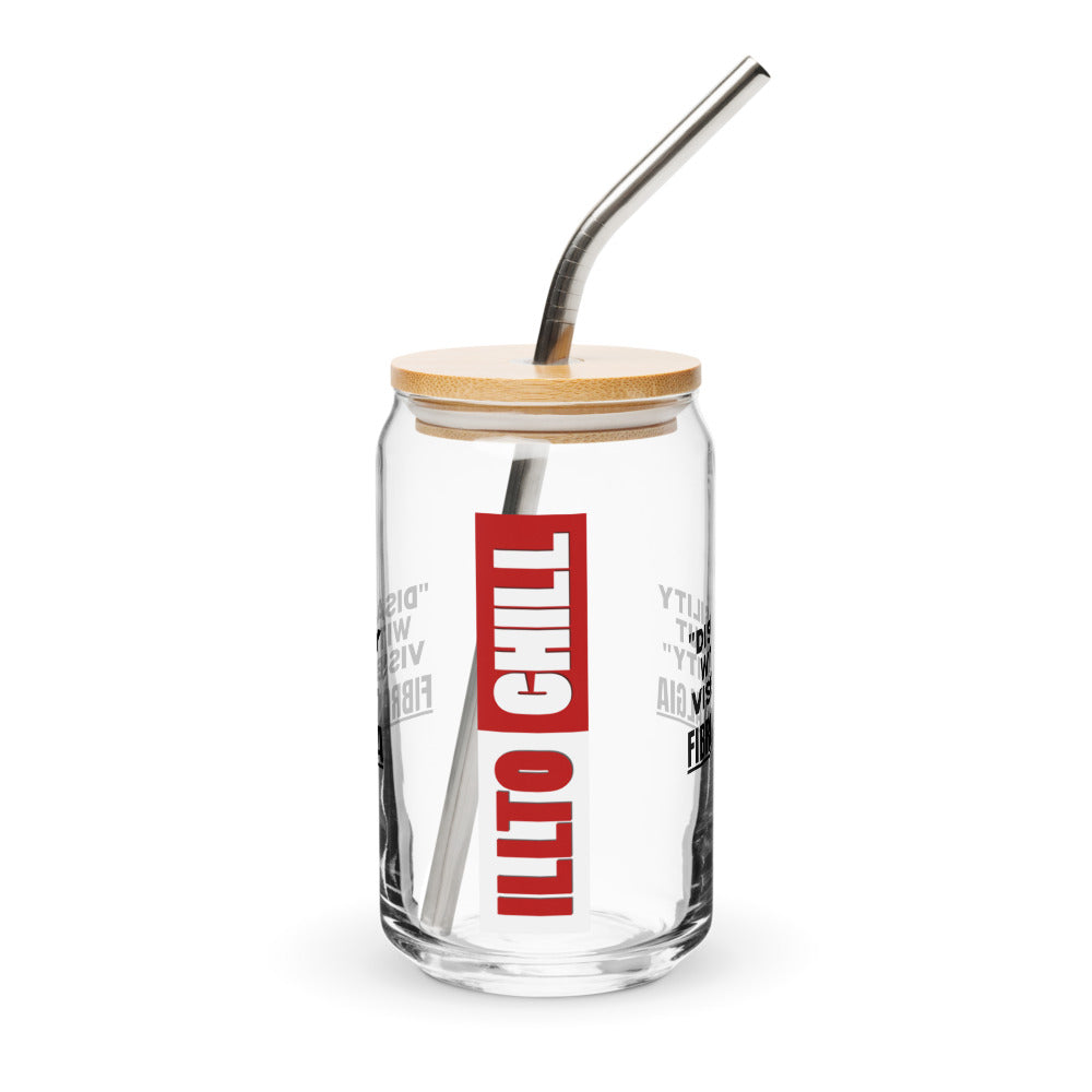 ILLTOCHILL Fibromyalgia awareness Disability without visibility fibro gift Can-Shaped Glass.