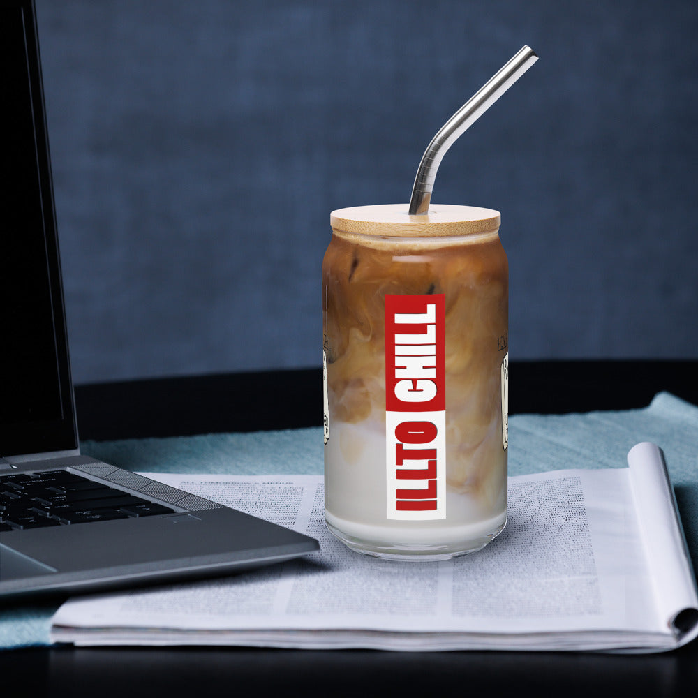 ILLTOCHILL Bipolar disorder awareness How bipolar mind works sarcastic gift Can-Shaped Glass.