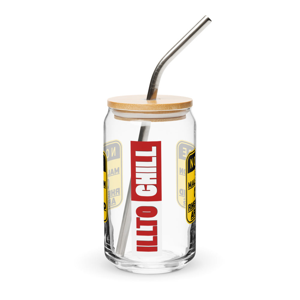 ILLTOCHILL Rheumatoid arthritis awareness Warning sign RA arthritis gift Can-Shaped Glass.