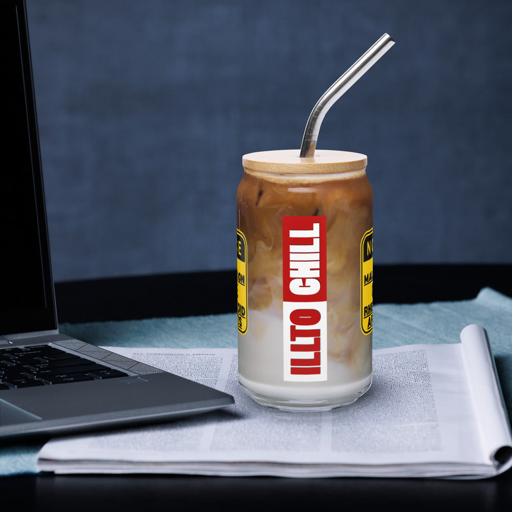 ILLTOCHILL Rheumatoid arthritis awareness Warning sign RA arthritis gift Can-Shaped Glass.