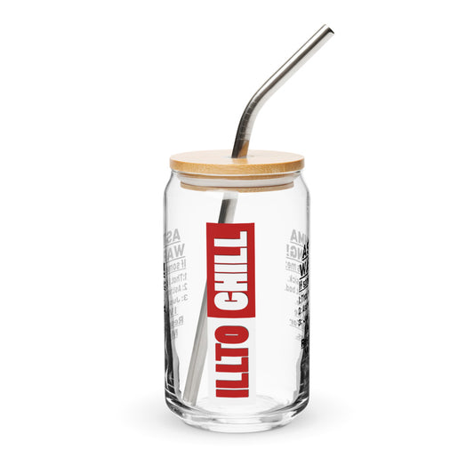 ILLTOCHILL Asthma Warning funny asthma awareness gift Can-Shaped Glass.