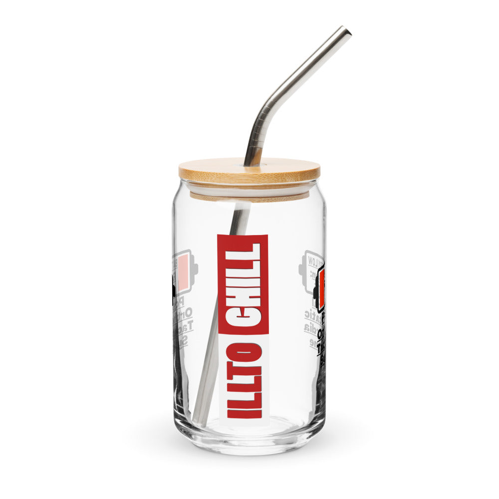 ILLTOCHILL Postural orthostatic tachycardia syndrome Battery low funny POTS gift Can-Shaped Glass.