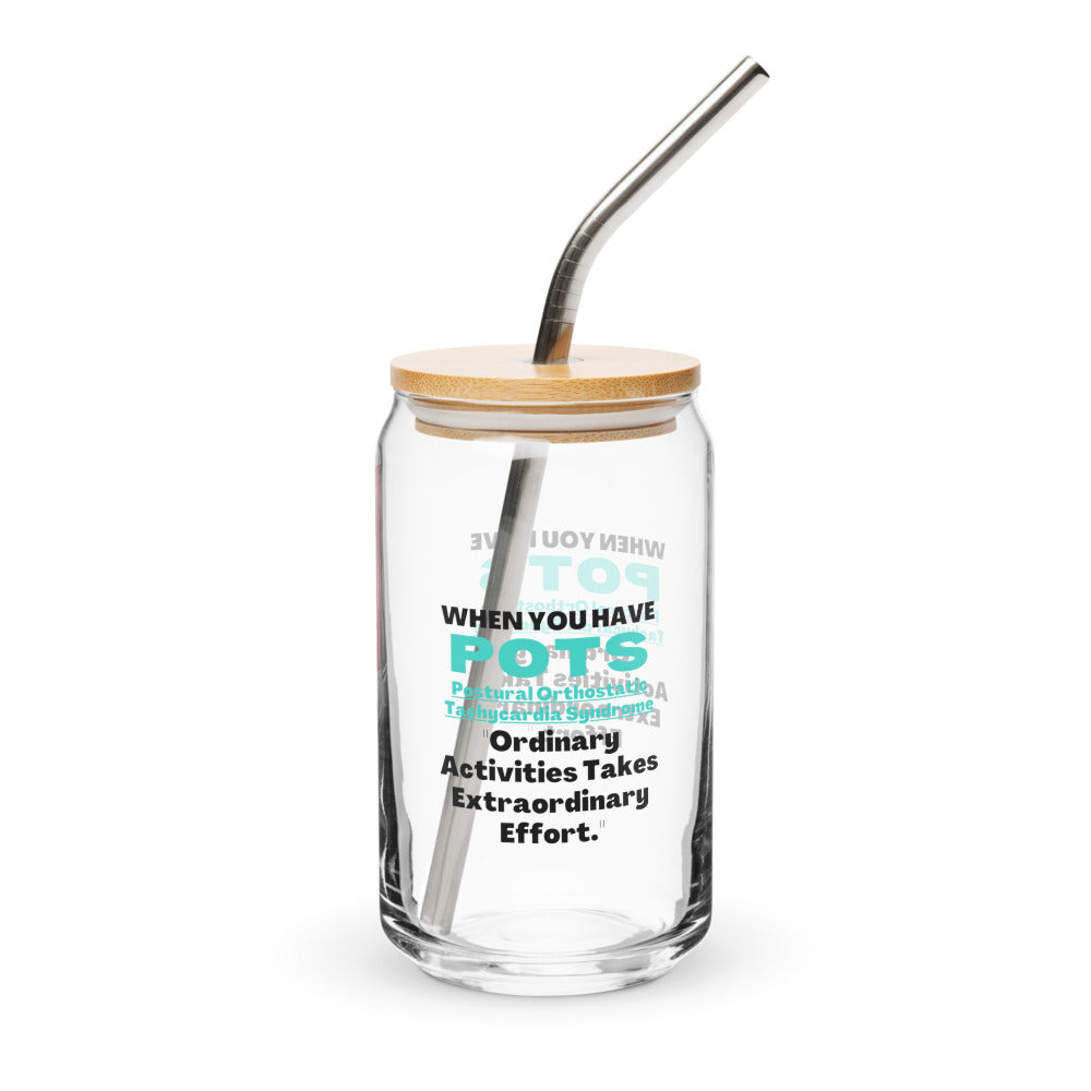 ILLTOCHILL Postural orthostatic tachycardia syndrome awareness POTS support gift Can-Shaped Glass.