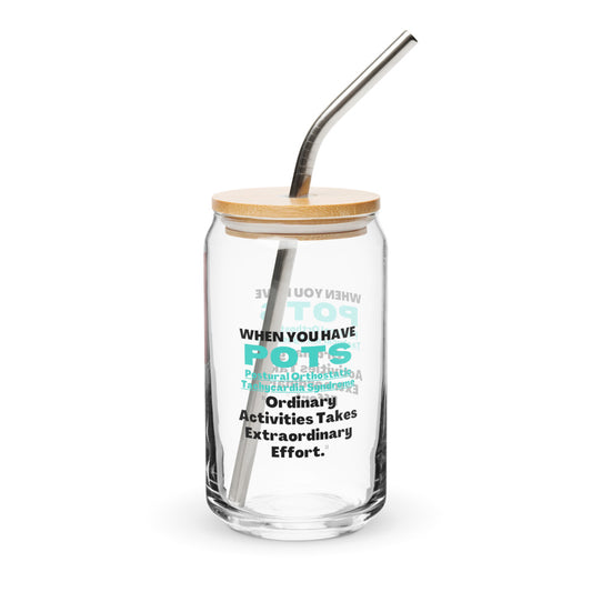 ILLTOCHILL Postural orthostatic tachycardia syndrome awareness POTS support gift Can-Shaped Glass.