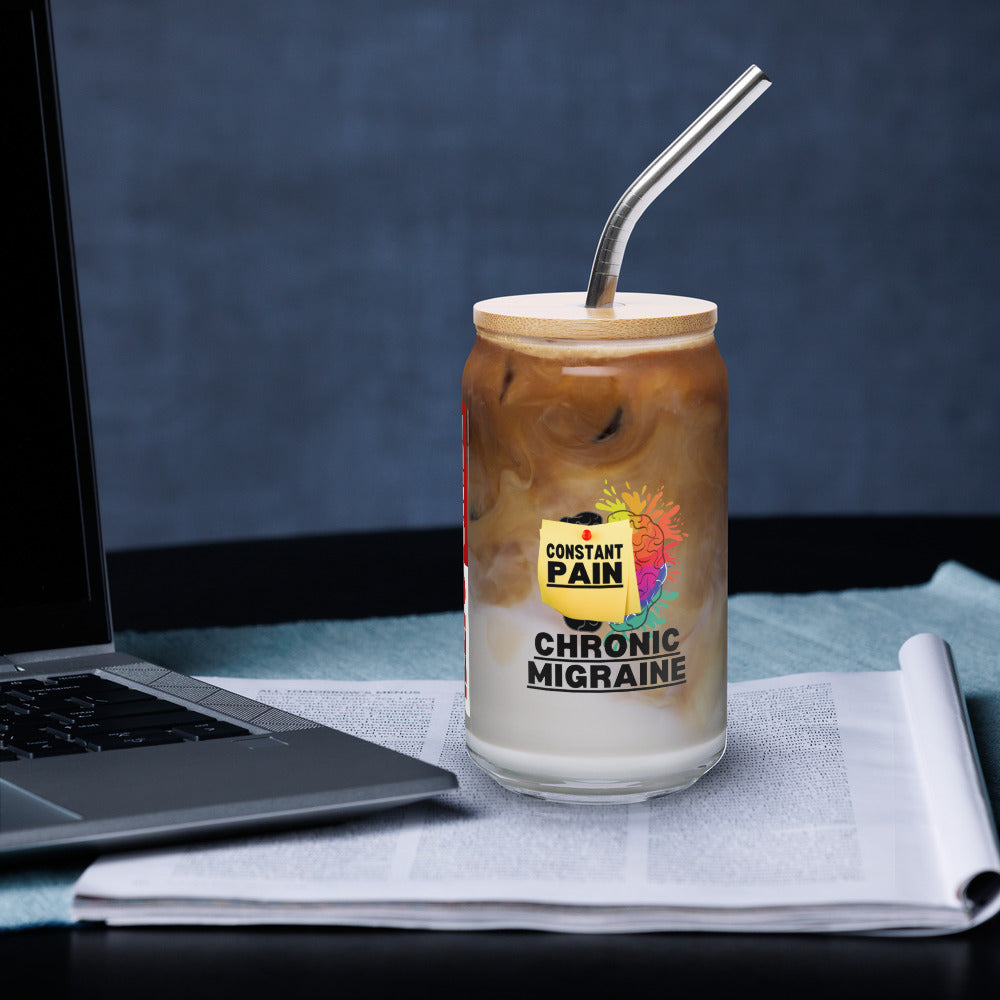 ILLTOCHILL Chronic Migraine Constant Pain migraine support gift Can-Shaped Glass.