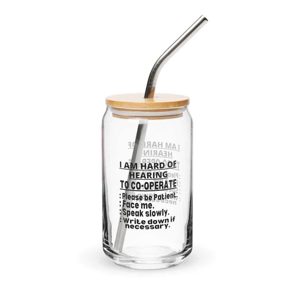 ILLTOCHILL Hard of hearing Co-opration Steps hearing impaired gift Can-Shaped Glass.