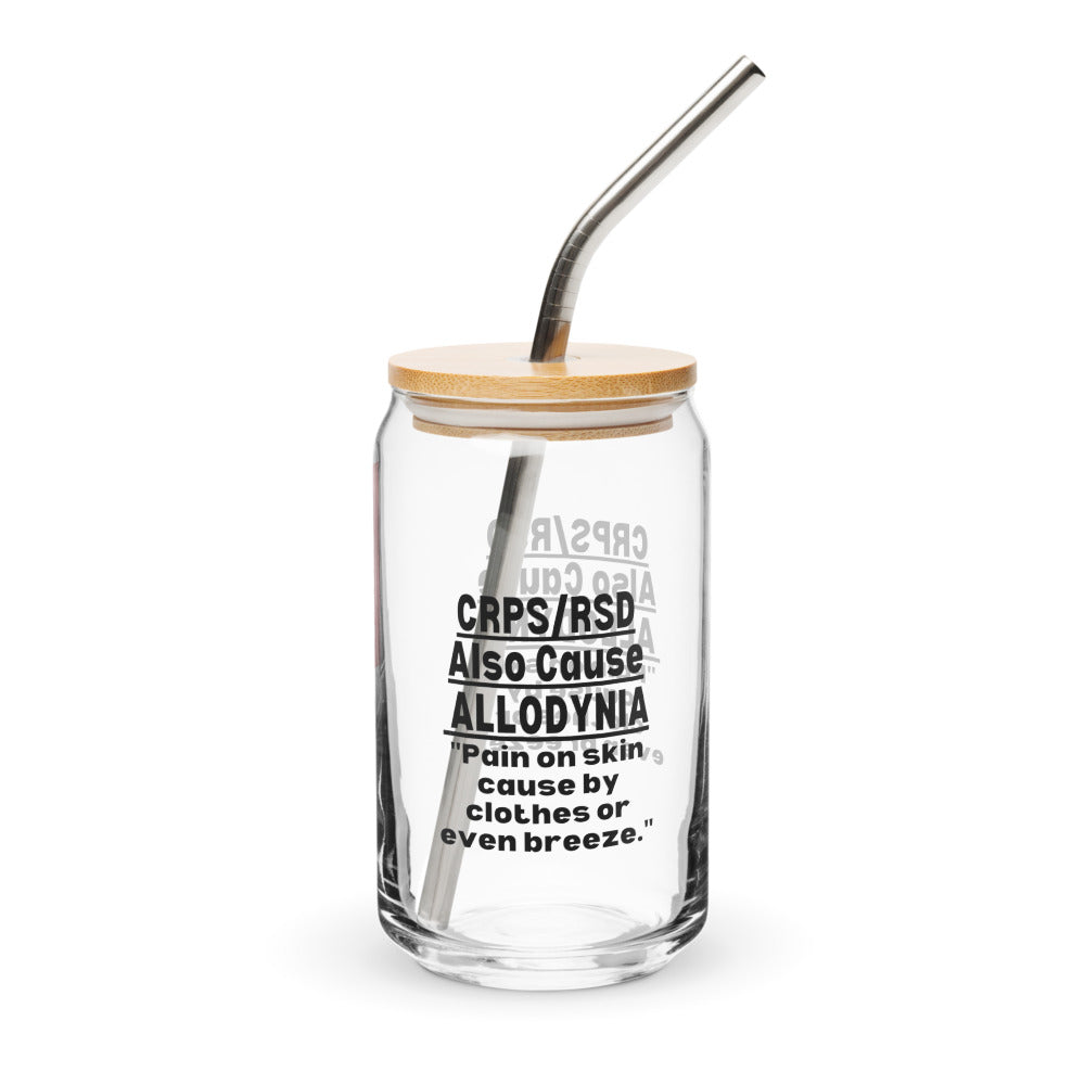 ILLTOCHILL Complex regional pain syndrome awareness CRPSRSD causes Allodynia educational gift Can-Shaped Glass.